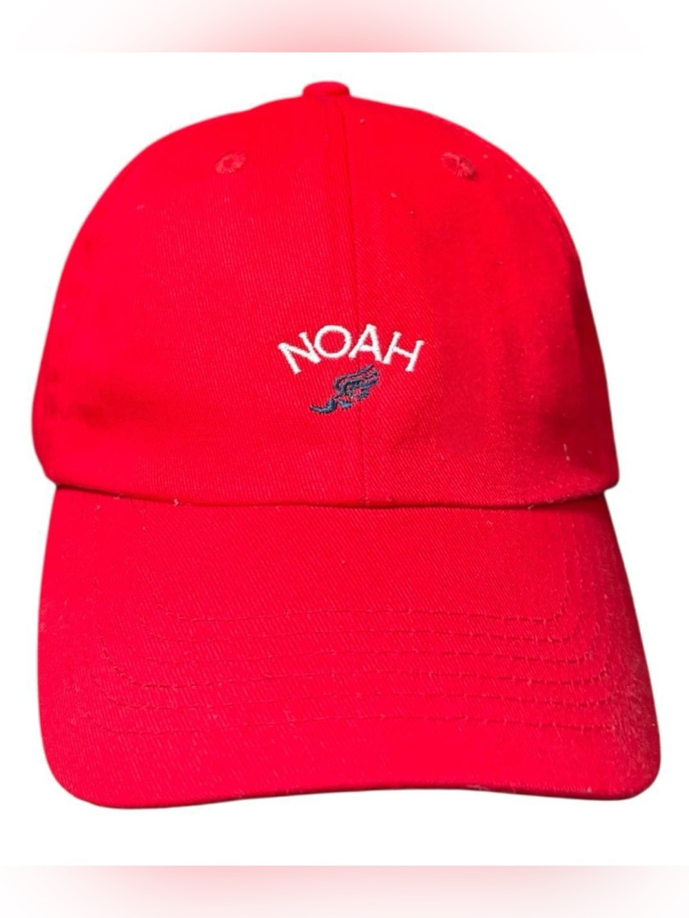 Noah NYC Winged Foot Logo Strapback Hat Cap Red Rare